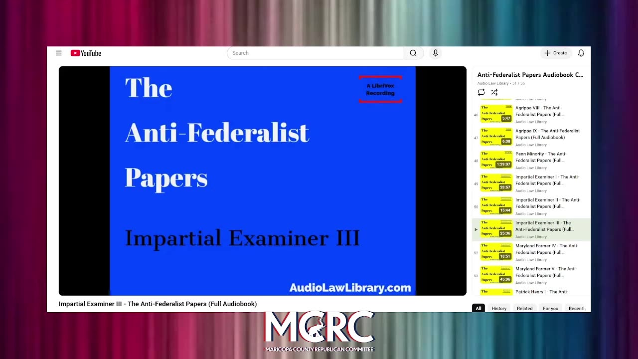 EXCERPT FROM THE ANTIFEDERALIST PAPERS