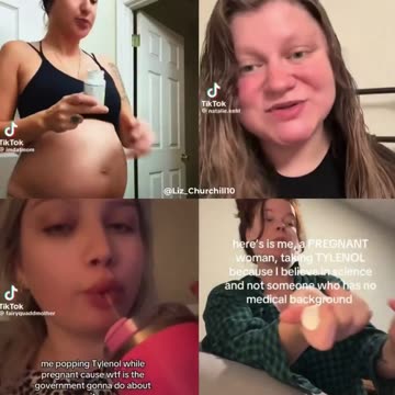 Pregnant leftist women on TikTok take Tylenol to own Trump