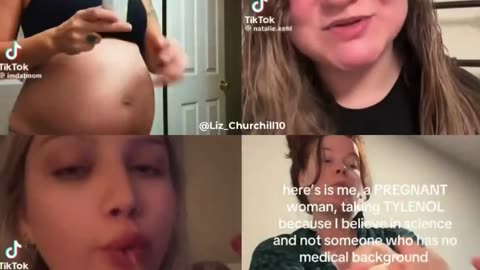 Pregnant leftist women on TikTok take Tylenol to own Trump