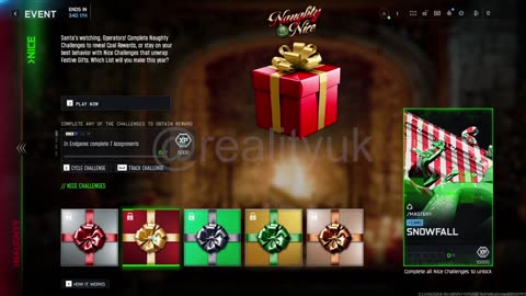 Naughty & Nice Event, starting on 16th December and ending on January 8th