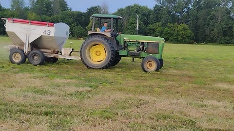 Spreading fertilizer