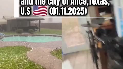 🚨Golf ball-sized hail hit Taft and the city of Alice,Texas, U.S 🇺🇸 (01.11.2025)