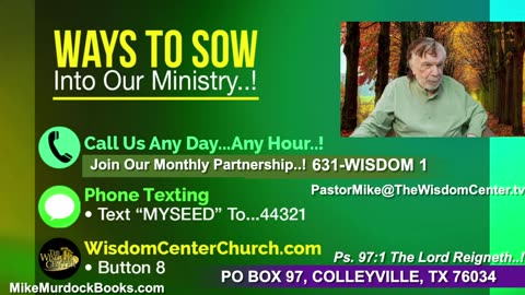 Re-Air: Wisdom World With Mike Murdock..!!!