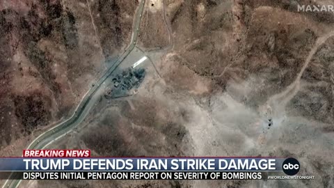 Trump defends Iran strike damage, disputes initial Pentagon report on bombs' severity