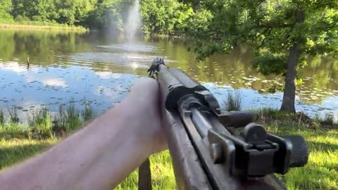 M1 Carbine w/ M3 flash hider POV firing