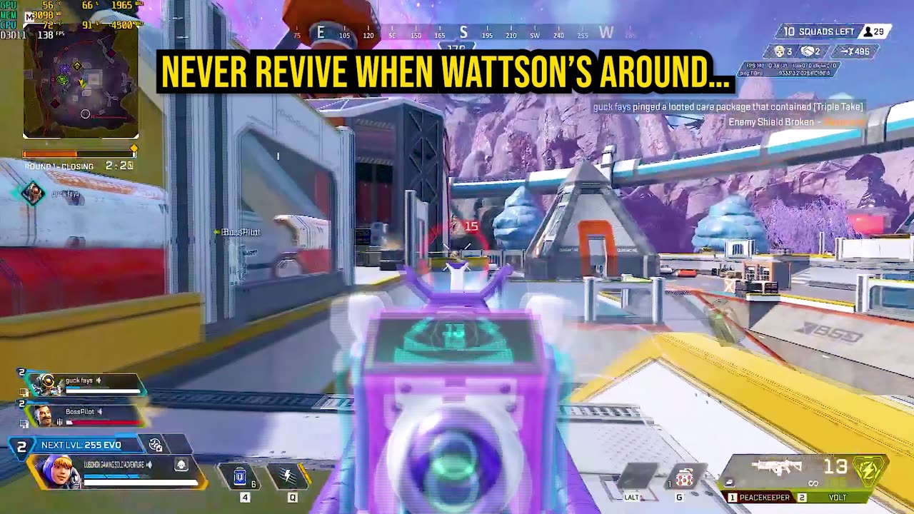 Wattson Squad Wipe | Apex Legends Broken Moon Gameplay (Volt + Peacekeeper)