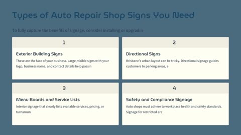 Drive Business with Style The Power of Auto Repair Shop Signs in Brisbane