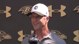 Ravens' John Harbaugh Shocks Reporter With Response To Question About Trump