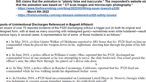 A List of P320 Incidences #sigsauerp320