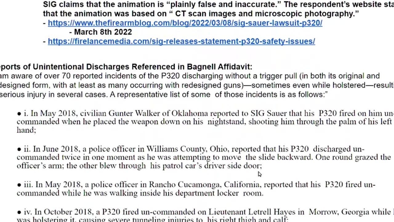 A List of P320 Incidences #sigsauerp320