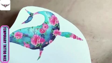Colorful whale#temporarytattoo #temporarytattoos #temporarytattosticker