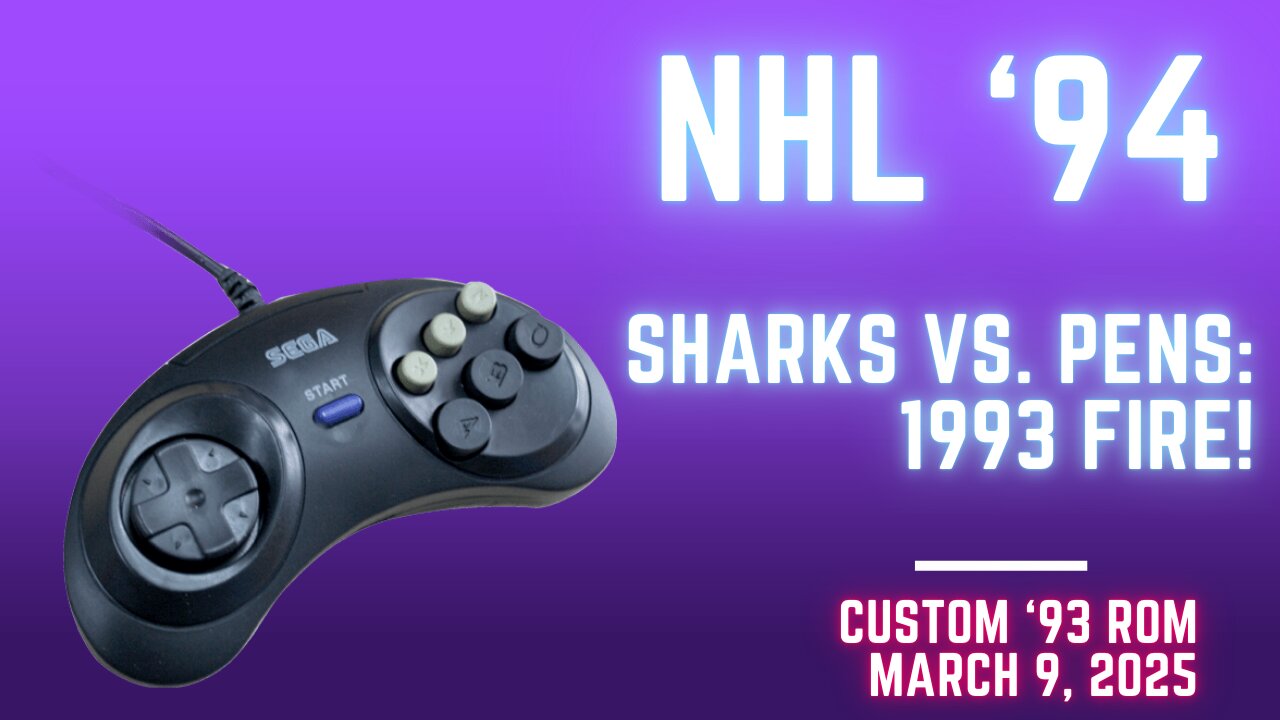 NHL '94: Sharks vs. Penguins - Game 13! (1993 Roster Custom ROM)