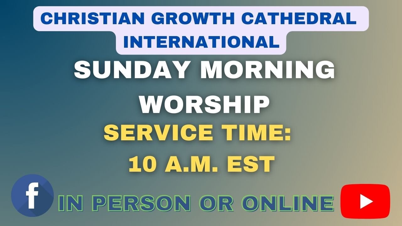 C.G.C. Sunday Morning Service (September 14th 2025)