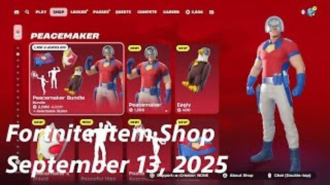 Fortnite Item Shop|September 13, 2025(*New* Peacemaker Bundle)