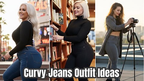 Curvy Denim Jeans Styled For Modern Everyday Wear