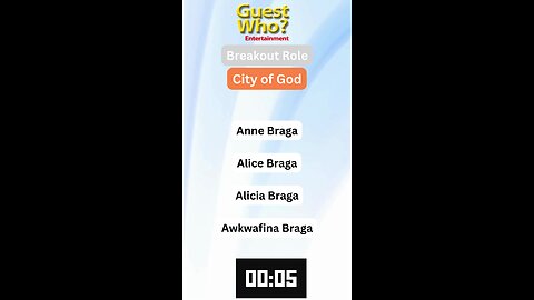 Guest This Actress #268 Like A Quick Quiz? | City of God