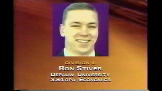 December 31, 1995 - DePauw's Ron Stiver Receives Burger King Football Scholar-Athlete Award