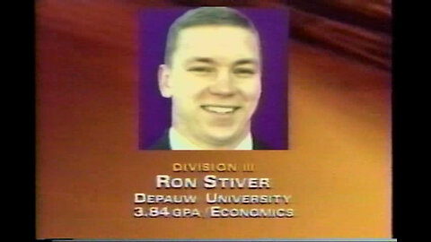 December 31, 1995 - DePauw's Ron Stiver Receives Burger King Football Scholar-Athlete Award