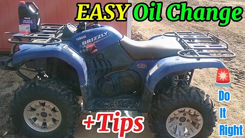 EASY Yamaha Grizzly 660 ATV Oil Change (INFO You MUST Know!)