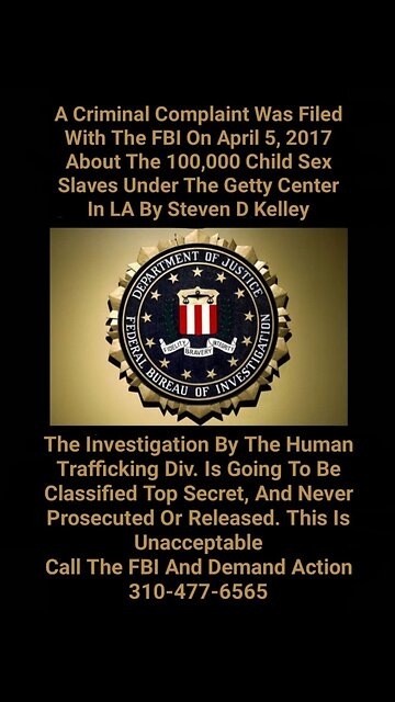 Child Sex Slaves Under The Getty Center In Los Angeles