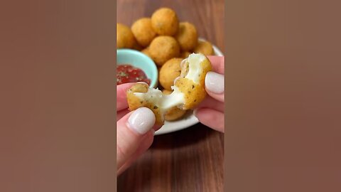 Cheesy Garlic Potato Bites Fried #recipe #easyrecipe #food