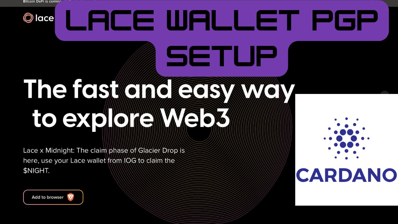 Lace paper wallet guide - PGP key