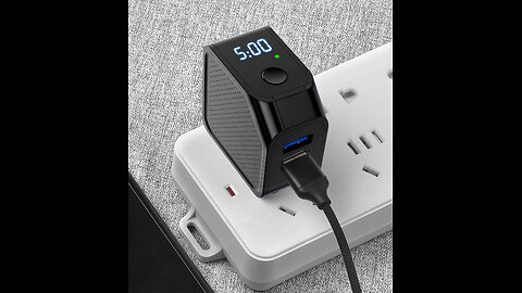 Portable Smart Auto Power-off Charger with Dual USB, Fast Charging, LED Display and 2 Charging Modes