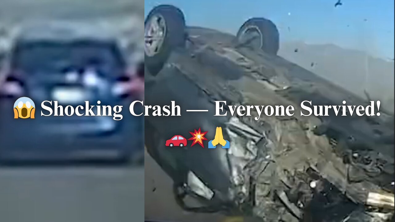 😱 Shocking Crash — Everyone Survived! 🚗💥🙏