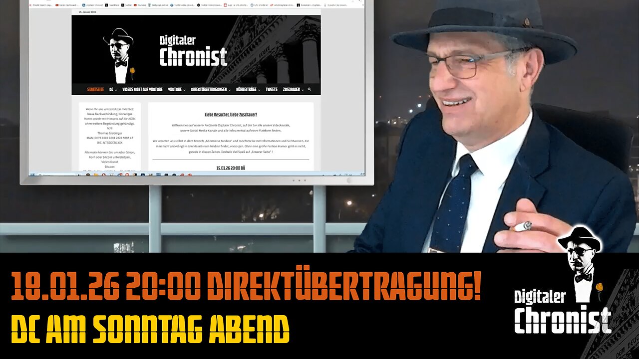 Aufzeichnung vom 18.01.26 Direktübertragung! DC am Sonntag Abend