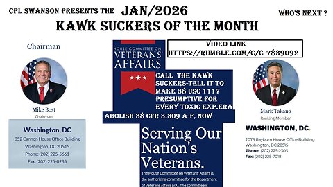Jan 2026 Political KAWK SUCKERS OF THE MONTH-MIKE BOST, MARK TAKANO