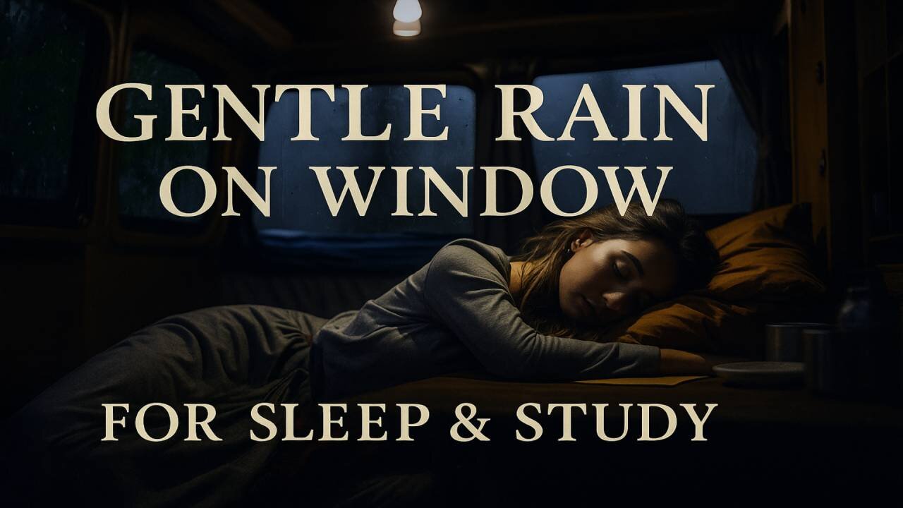 Gentle Rain on Window for Sleep & Study