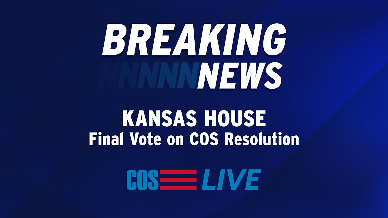 FINAL VOTE in Kansas for Convention of States | COS LIVE