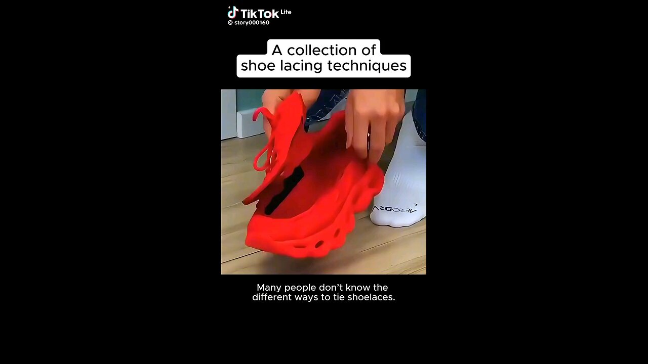 A Collection of shoe lacing technique