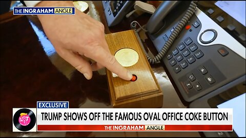 Trump Shows Off Famous ‘Nuclear’ Diet Coke Button On Resurrected Resolute Desk in Oval Office