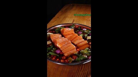 Thai style salmon salad, very appetizing