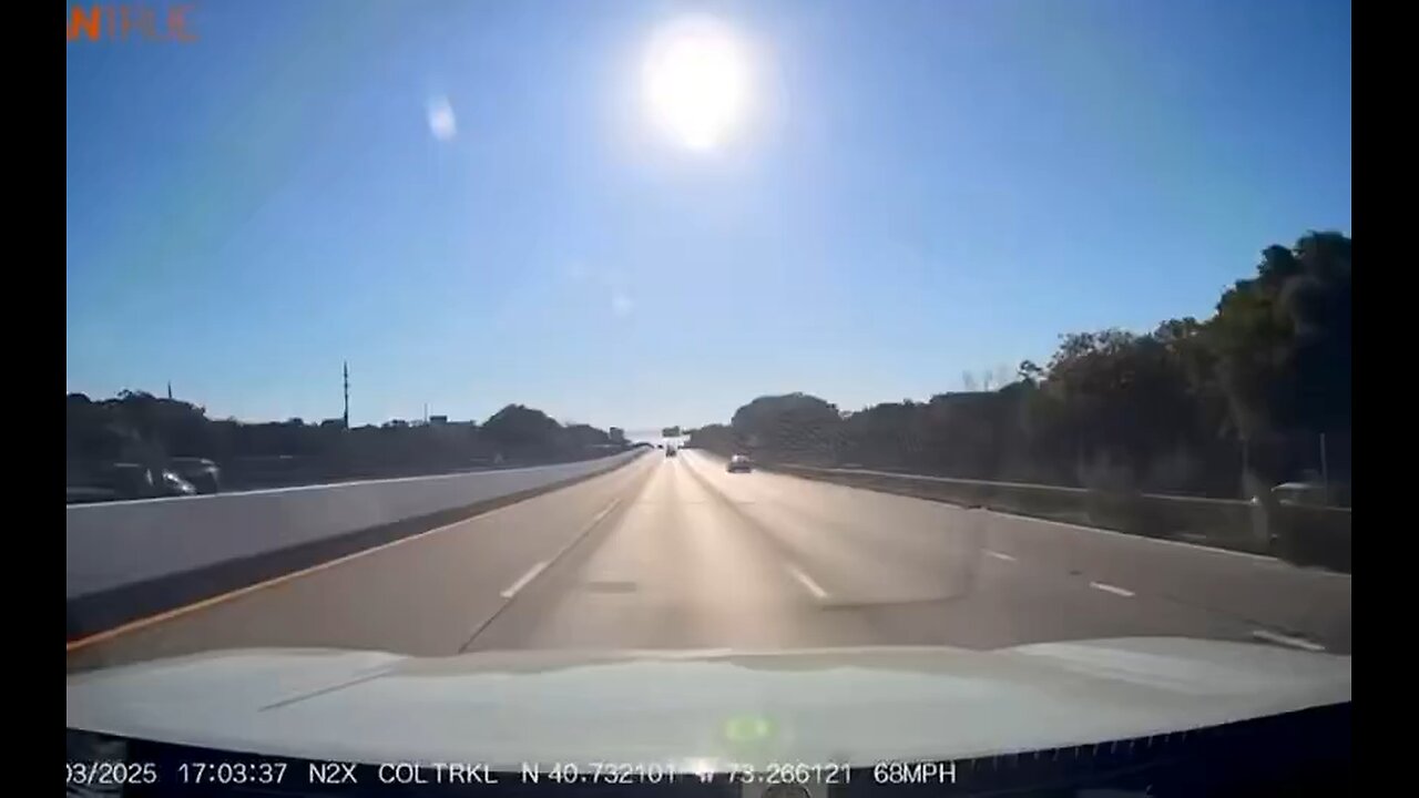 Guy has a heart attack and flies over the freeway