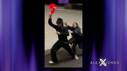 Viral Video Of Crazed Democrat Falling On Her Face Attempting To Steal A MAGA