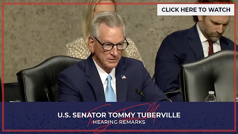 Senator Tuberville Questions DoD Nominees for US SOCOM and US AFRICOM