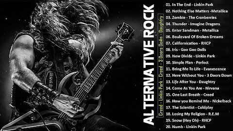 Metallica, Coldplay, Linkin park, 3Doors Down, The Cranberries 🎶 Alternative Rock 90s 2000