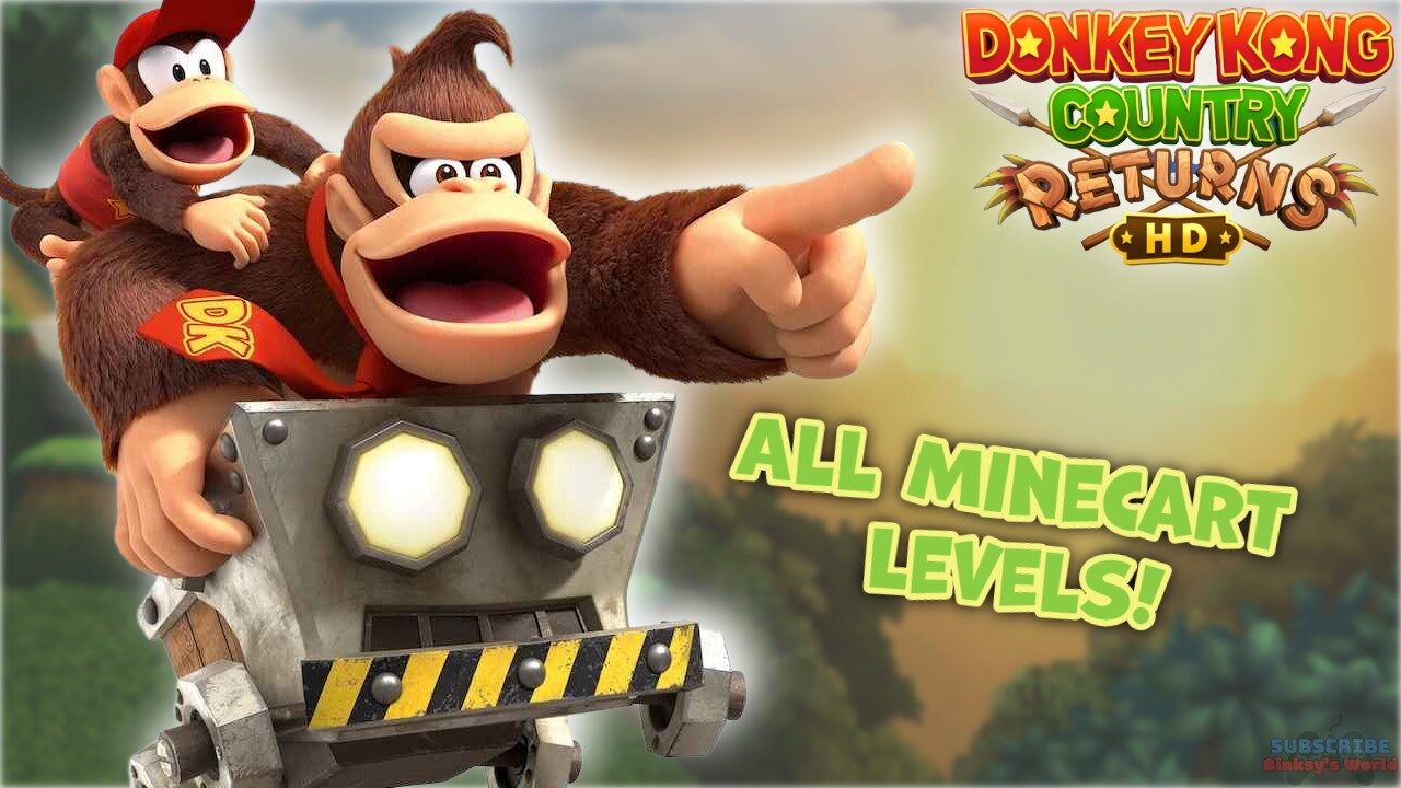 Donkey Kong Country Returns – All Minecart Levels (100% KONG Letters, No Commentary, 4K Switch 2)