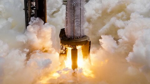 Full duration static fire of all 33 Raptor engines on the Super Heavy booster ahead