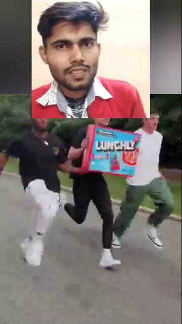 Mr beast run with chocolate packet