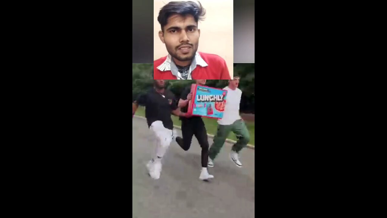 Mr beast run with chocolate packet
