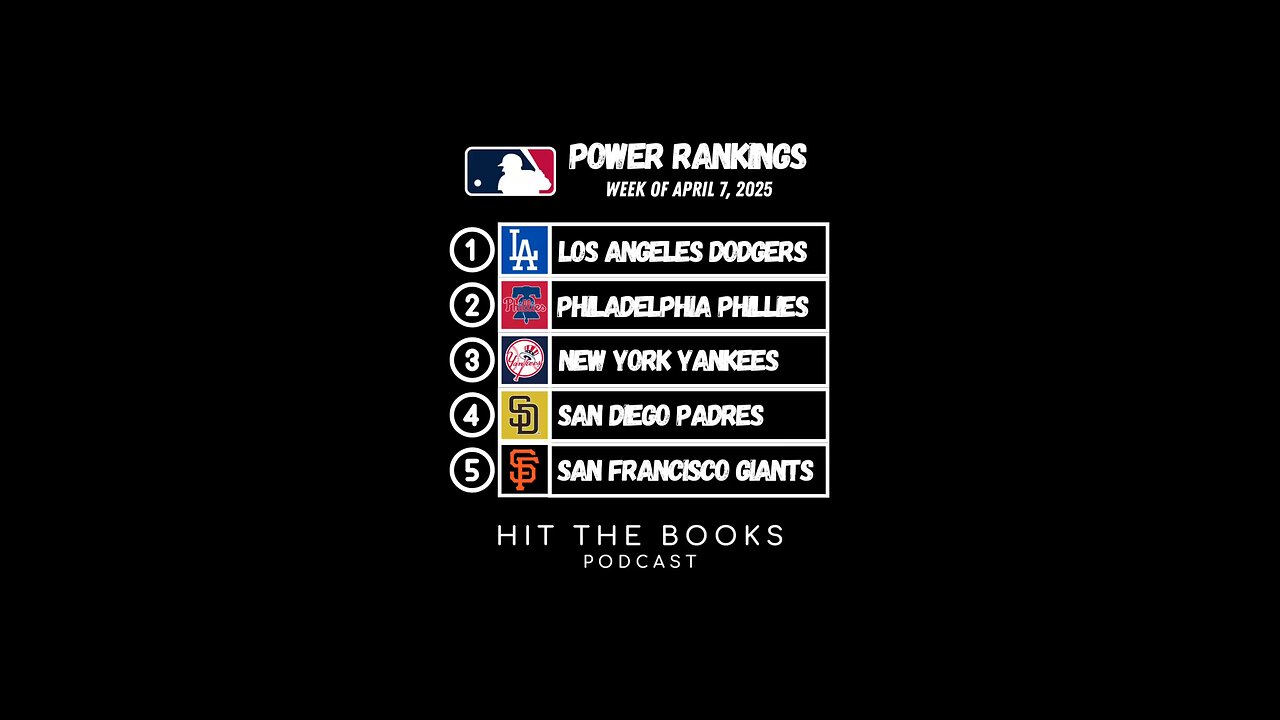 MLB Power Rankings for the week of 4/7/2025! ⚾️