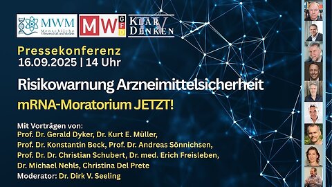 🎯📢mRNA-Moratorium - MWM-Pressekonferenz🩺 in voller Länge | 16.09.2025🥇