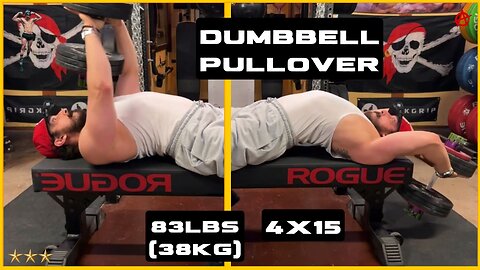 5x10 w/ 83lbs (38kg) Raw Dumbbell Pullover