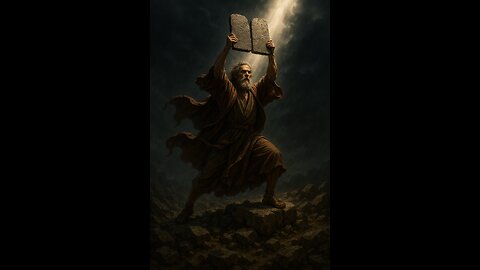 Cross kick Studio Films Moses poster with the 10 commandments