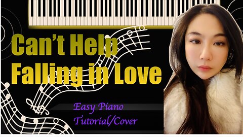 Can't Help Falling in Love PIANO Easy Slow Short Tutorial