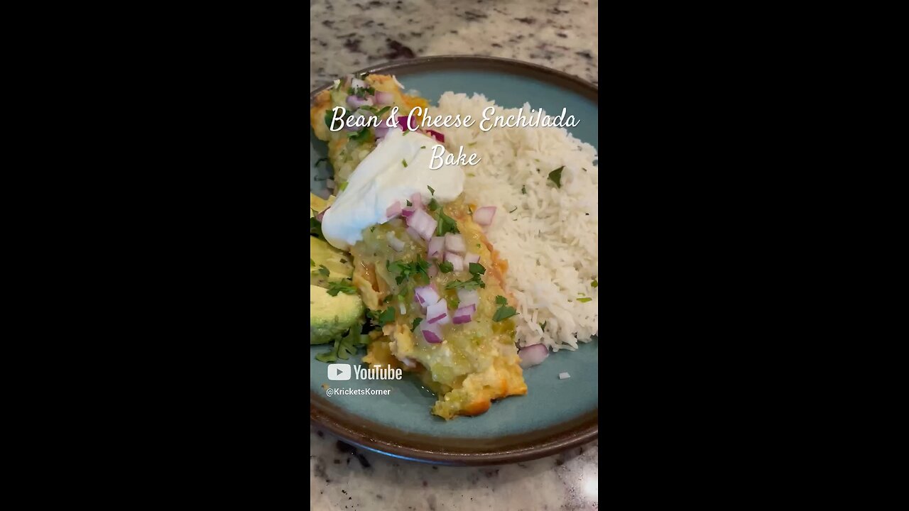 Bean & Cheese Enchilada Bake