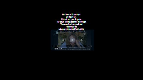 Robyn's cosmic soul food show clip.